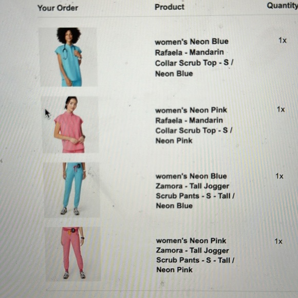 Neon blue figs scrub set❄️🩵 - Picture 3 of 3